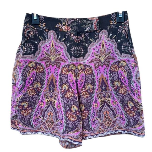 KOBI HALPERIN Andi Paisley Shorts in Black Multi NWT Size XS - Picture 7 of 10